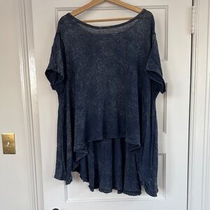 Free People Flowy Blue Tunic Top XS/S